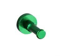 Gancio singolo in alluminio spaziale, perfetto per cappelli, borse e vestiti, per un uso duraturo in qualsiasi stanza (verde)