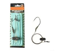 Gancio singolo per pesce gatto con sonaglio con sonaglio con fondo in acciaio al carbonio, progettato per attirare il pesce gatto simulando la preda (4#)