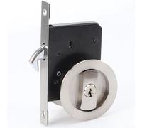 Gancio singolo per serratura per porta scorrevole con chiave per uso interno, struttura in lega di zinco che fornisce un bloccaggio sicuro per porte scorrevoli, pieghevoli e della cucina (bronzo rosso