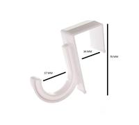 Gancio sopra la Porta Lunghezza 55mm Per 35mm - 38mm Con Confezione Misura 3