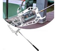 Gancio telescopico automatico per barca, Gancio per ormeggio in acciaio inox, Strumento di parcheggio per navi Guidatore per cavi, Infila corda di ormeggio tipo U, per ormeggiare la barca