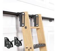 Gancio telescopico sull'hardware della scala scorrevole della libreria, include ruota inferiore con freno, carico massimo 300 libbre,300CM Track Kit