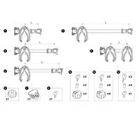 Gancio thule acu tight senza serratura per portabici m8 - numero di ricambio thule 1500052738