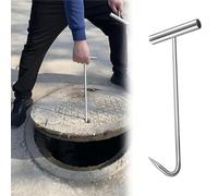 Gancio Tombino Ganci per Tombini per Carichi Pesanti 500, 600, 700, 800 mm, Attrezzo per Sollevamento e Estrazione in Acciaio Inossidabile per Coperchi Tombino(Length 900mm/35in)