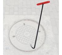Gancio Tombino Gancio Sollevatore per Tombini Fognari a Manico a T, 46 66 85 CM - Chiavi Esterni Robusti per Sollevamento/Spostamento/Rimozione Scarichi(1 Pcs,L 85cm(33.5 in))