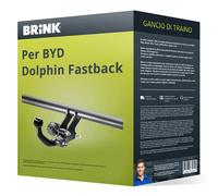 Gancio traino adatto per BYD Dolphin Fastback rimovibile Brink NUOVO