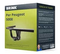 Gancio traino adatto per Peugeot 5008 I Tipo 0U / 0E fisso Brink NUOVO