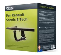 Gancio traino adatto per Renault Scenic E-Tech Phase I rimovibile Oris NUOVO
