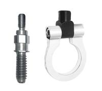Gancio traino auto Anello rimorchio paraurti anteriore | Stile Accessori Multifunzione Connessione Esterna, Anello Rimorchio SUV Gancio traino rotondo +stile europeo Argento