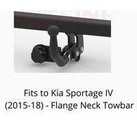 Gancio Traino Braccio Curvo Per Kia Sportage IV 2016-18 - Posteriore