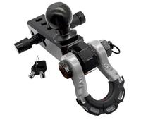Gancio Traino Braccio per rimorchio con testa a sfera a tre fori Base da 2 pollici Testa a sfera per rimorchio per rimorchio di salvataggio fuoristrada universale per camper supporto a sfera(GRAY)