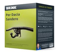 Gancio traino compatibile per Dacia Sandero 12-16 rimovibile Brink NUOVO