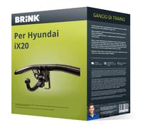 Gancio traino compatibile per Hyundai iX20 10- rimovibile Brink NUOVO