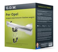 Gancio traino compatibile per Opel Insignia Sp. wagon 08- rimovibile G.D.W. Auto