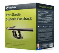 Gancio traino compatibile per Skoda Superb Fastback 15- rimovibile Westfalia Top