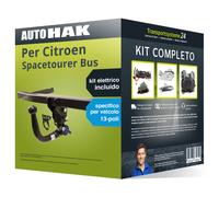 Gancio traino estr. per Citroen Spacetourer Bus 16- e un e-kit specifico 13 poli