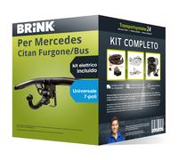 Gancio traino estr. per Mercedes Citan Furgone/Bus 12- e un e-kit u. 7 poli kit