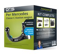 Gancio traino estr. per Mercedes Classe C wagon 07- & e-kit spec. 13 poli kit