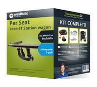 Gancio traino estr. per Seat Leon ST Station wagon 14- e un e-kit uni 7 poli Top