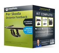 Gancio traino estr. per Skoda Octavia Fastback 20- e un e-kit sp. 13 poli NUOVO