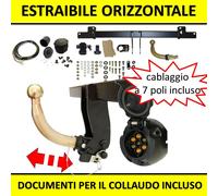 Gancio traino estraibile FORD FIESTA 02-05 kit elettrico 7-poli