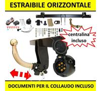 Gancio traino estraibile per Fiat PUNTO EVO 09-12 kit elettrico 7-poli