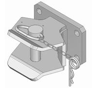 AMA Gancio di Traino Fisso Omologato con Perno Ø 28 mm e Sistema di Assorbimento Urti - Portata Fino a 6 Tonnellate, Carico Verticale 1500 kg, Interassi Fori 120 mm e 55 mm per Uso Agricolo, Made in