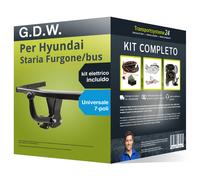 Gancio traino fisso per Hyundai Staria Furgone/bus 21- e un e-kit uni 7 poli Top