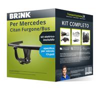 Gancio traino fisso per Mercedes Citan Furg./Bus 21- e un e-kit sp. 13 poli kit