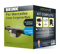 Gancio traino fisso per Mercedes Citan Furgone/Bus 12- e un e-kit u. 7 poli kit