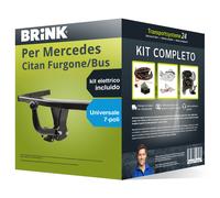 Gancio traino fisso per Mercedes Citan Furgone/Bus 21- e un e-kit uni 7 poli set