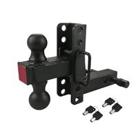 Gancio Traino Gancio di Traino Regolabile con abbassamento/Aumento da 6" Ricevitore da 2" Ganci a Sfera da 2" e 2-5/16" per Camion da 12.500 libbre Gancio di Traino