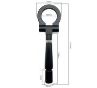 Simoni Racing TWN Gancio Traino Anello Rigido in Alluminio di Colore Nero
