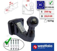 Gancio traino sfera palla flangia flangiata (basso) rimorchio - 4 fori 83x56 mm