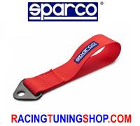 GANCIO TRAINO RACING ORIGINAL SPARCO NASTRO STOFFA ROSSA 01637RS OMOLOGATO FIA