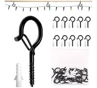 Gancio Vite Sicurezza, 20 Pezzi Ganci Vite, Ganci Soffitto Autofilettanti, Ganci Soffitto Fibbia Sicurezza, per Staffa Piante, Mangiatoia Uccelli, Campanello Vento, Decorazione Appesa
