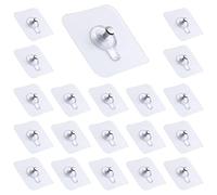 Gancio Viti Autoadesive Ganci Autoadesivi Portafoto Antitraccia Ganci Adesivi Chiodoi Viti 20pcs Chiodi Autoadesivi Non c'è bisogno di perforare riutilizzabile può sopportare 5 kg 6x6cm