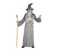 Gandalf - Costume da uomo con cappello, cintura, mago, mago, taglia M
