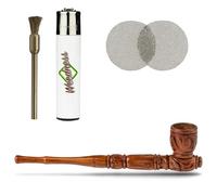 Gandalf Pipe Brown 30 cm 4 pezzi - Set di pipe in legno Set di pipe in legno per tabacco Pipe da fumo Pipe in legno