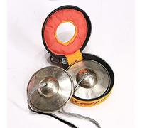 Gandhanra Set di Campane Tibetana Tingsha Tibetano - Cimbali Piatti Piattini da dita Tibetani - Fatti a Mano in Nepal - Bronzo, Liscia, 6,5 cm