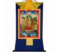 Gandhanra Thangka Tibetano - Maitreya Thangka - Arazzo di Buddha a Stampa Dorata per Decorazione Zen, Meditazione, Rilassamento Spirituale e Pace