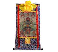 Gandhanra tibetano Thangka Arte - Guhyasamaja in unione con la consorte Thangka - Stampa Digitale Giclee ad Alta Risoluzione e Cornice a Doppio Strato Manuale - Arazzo Buddhista - 47"×32"
