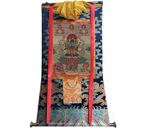 Gandhanra tibetano Thangka Arte - Guhyasamaja in unione con la consorte Thangka - Stampa Digitale Giclee ad Alta Risoluzione e Cornice a Doppio Strato Manuale - Arazzo Buddhista - 47"×32"