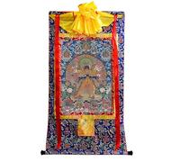 Gandhanra tibetano Thangka Arte - Vajrabhairava Yamantaka Thangka - Stampa Digitale Giclee ad Alta Risoluzione e Cornice a Doppio Strato Manuale - Arazzo Buddhista - 47"×32"