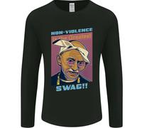 Gandhi Parodia Gangsta Rap Musica Hip Hop Uomo Maniche