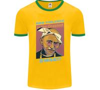Gandhi Parody Gangsta Rap Music Hip Hop Uomo Ringer T-Shirt FotL