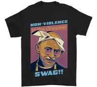 Gandi Parody Gangsta Rap Music Hip Hop Uomo T-Shirt 100% Cotone