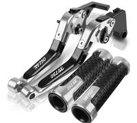 GANDUS Universale per Yam&Aha XV750VIRAGO 1988-1997 1996 1995 Moto Leva Frizione Freno Manubrio Grip Maniglia Manopole a Molla Regolabile Allungabile(Silver)