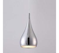 Ganeep Lampada a sospensione industriale moderna Illuminazione a soffitto moderna a goccia Design E27 Apparecchio di base 1-Luci, 110-240 V CA Finitura cottura metallo nero/cromo/bianco [Classe en