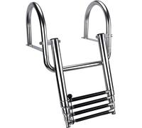Ganekihedy Scale per Imbarcazioni Acciaio Inossidabile Scala Telescopica Interna A 4 Gradini, Scala Del Bacino Con Corrimano, Collassabile Pontoon Boat/Scaletta Per Yacht (Size : 4 Step)